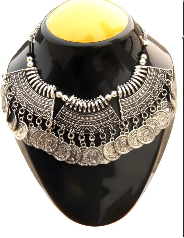 Afghani Coin Choker Necklace - Image 2