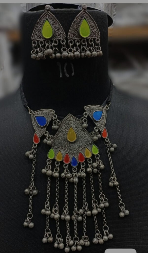 Multi Color Meenakari Oxidised Choker