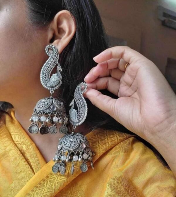 Boho Banjara Pearl Jhumka