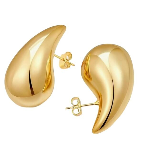 Water Drop Earrings (Golden) - Image 2