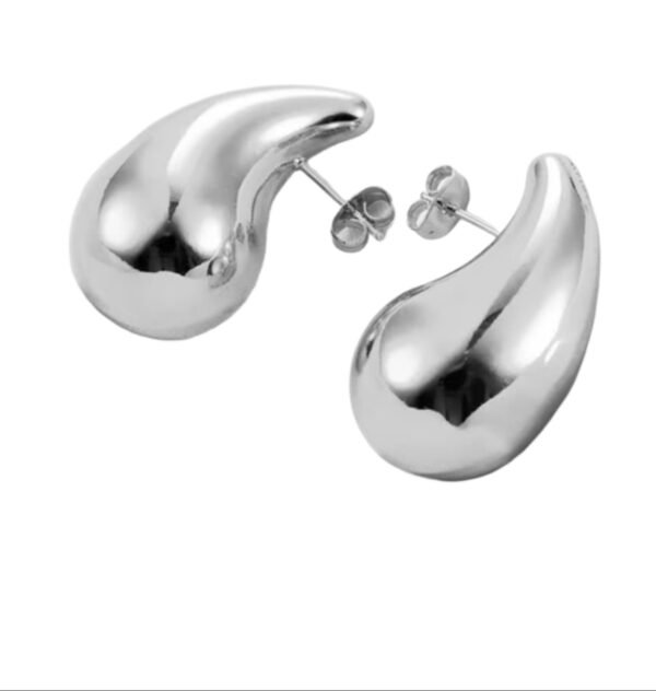 Water Drop Earrings (Silver) - Image 2