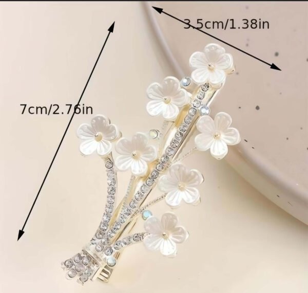 Trendy Pearl Korean Hair Clips Pair - Image 5