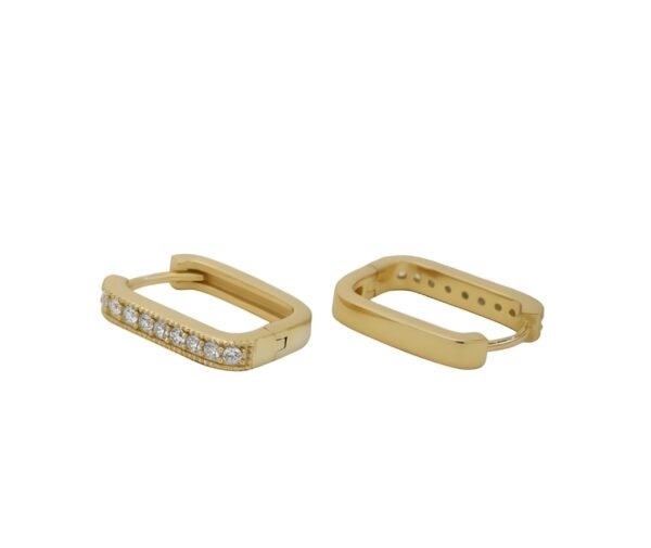 Huggies Hoop Stainless Steel Earrings (Golden) - Image 5