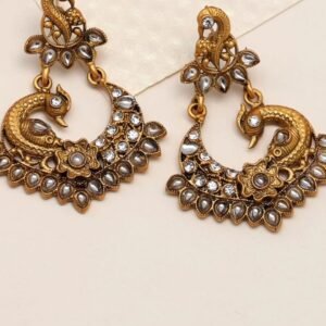 Gold Plated Peacock Earrings