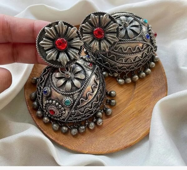 Black Oxidised Jhumka