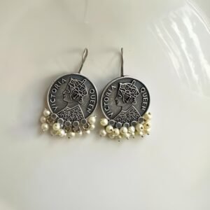 Victoria Queen Silver Replica Earrings