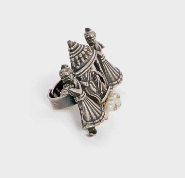 Doli Baarat Pearl Silver Replica Ring - Image 3