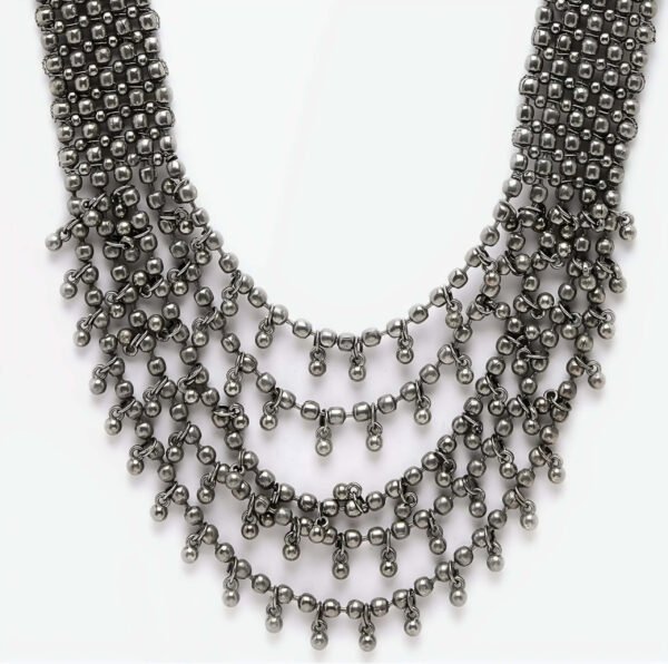 Silver Plated Ghungharoo Long Necklace - Image 6