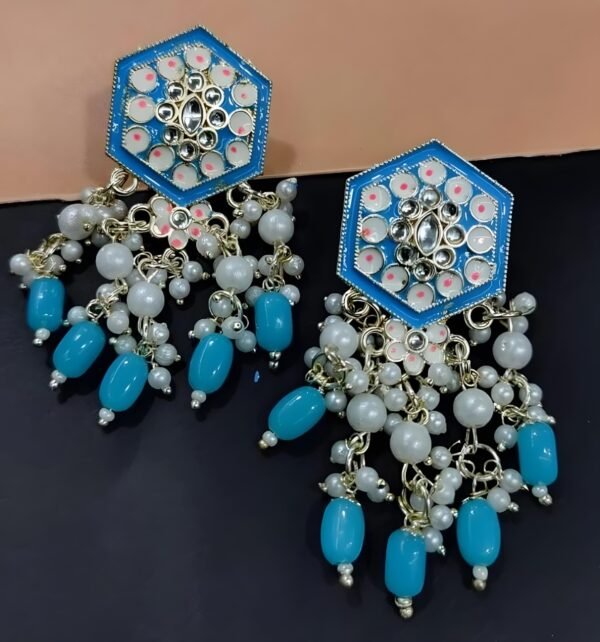 Meenakari Long Earrings