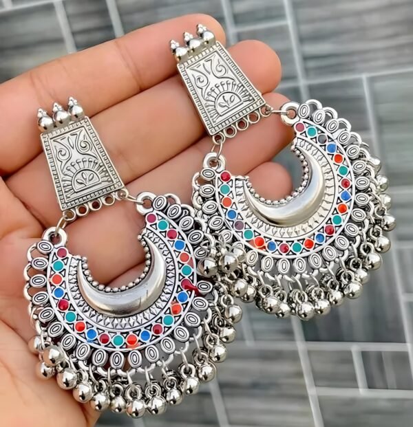 Multicolor Chandbali Earrings