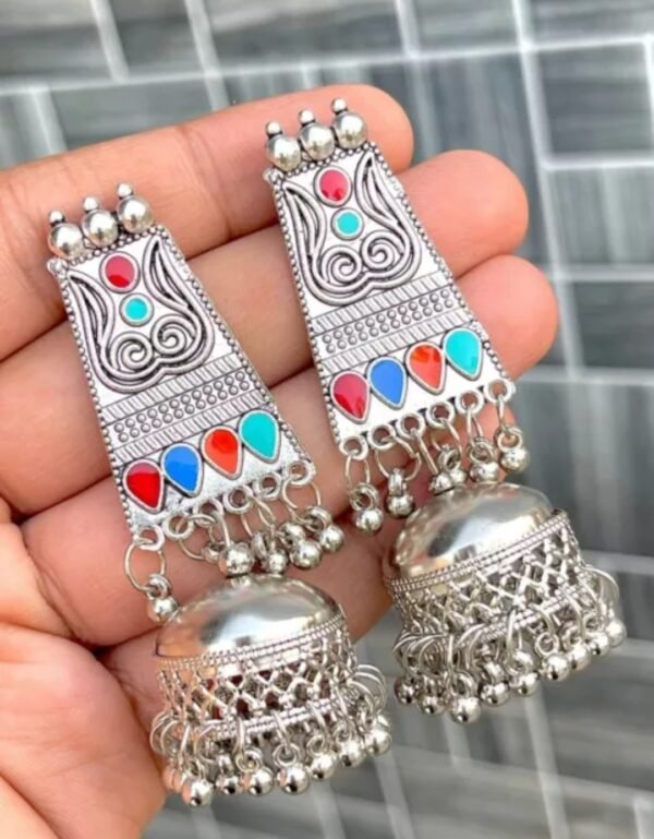 Multicolor Jhumki Earrings