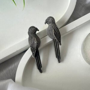 Parrot Silver Replica Earrings