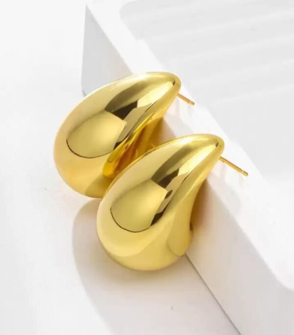 Water Drop Earrings (Golden) - Image 3